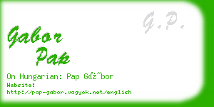 gabor pap business card